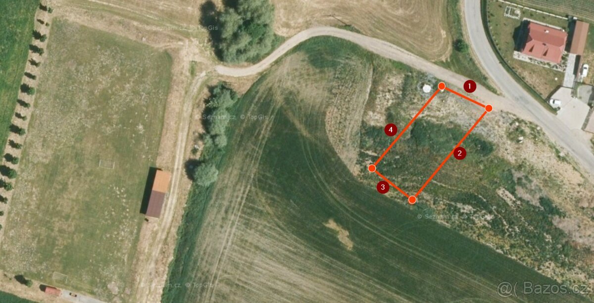 Heroltice u Tišnova - prodej  pozemku 747 m2