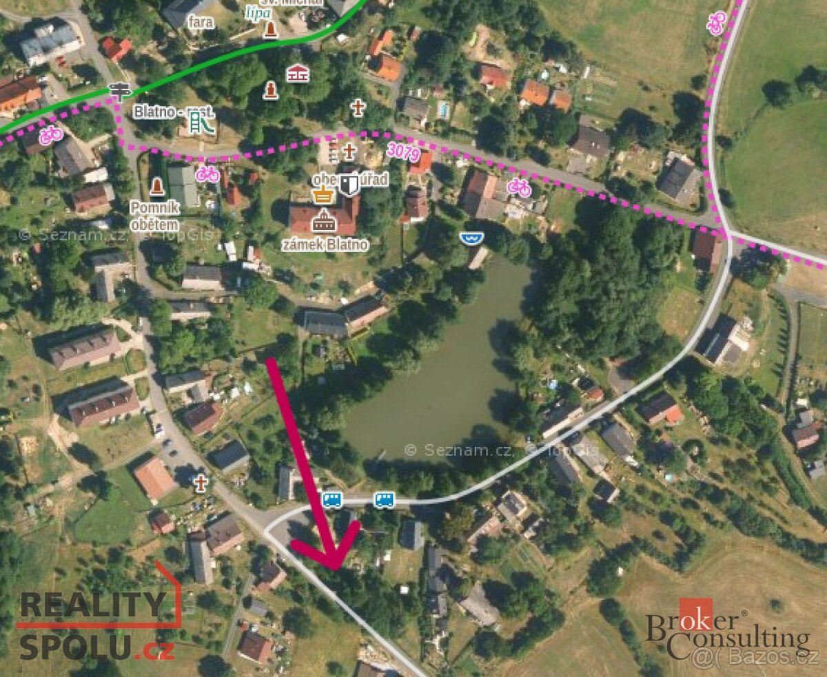 Prodej, pozemky/bydlení, 614 m2, Blatno, Chomutov [ID 58522]