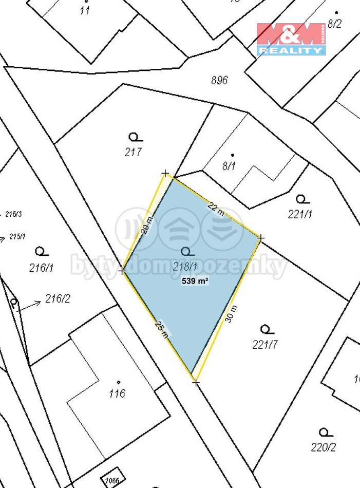 Prodej stavebního pozemku 539 m² v Prostředním Poříčí.