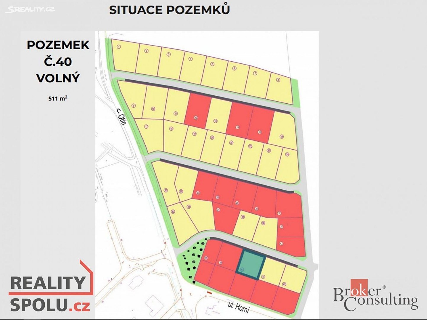 Prodej  stavebního pozemku 511 m²