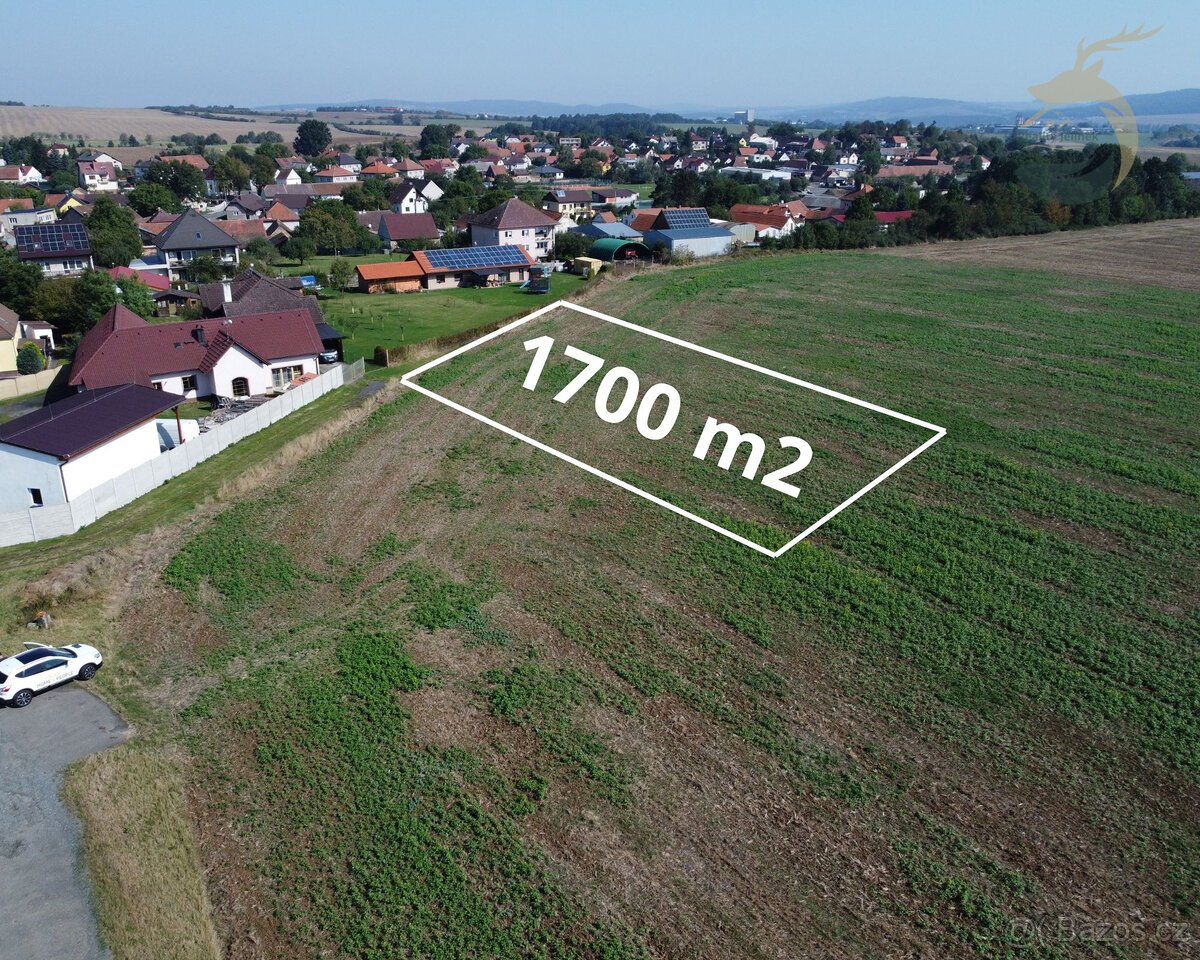 Investiční prodej pozemku ce Skočicích u Přeštic 1700 m² s v