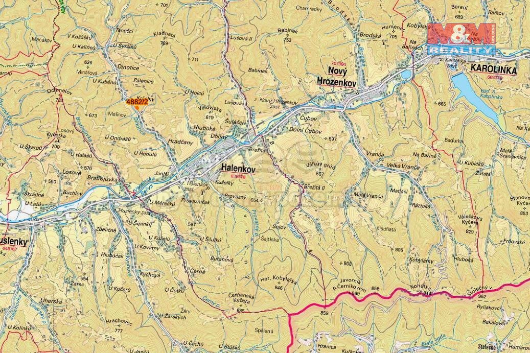 Prodej louky, 3970 m², Halenkov