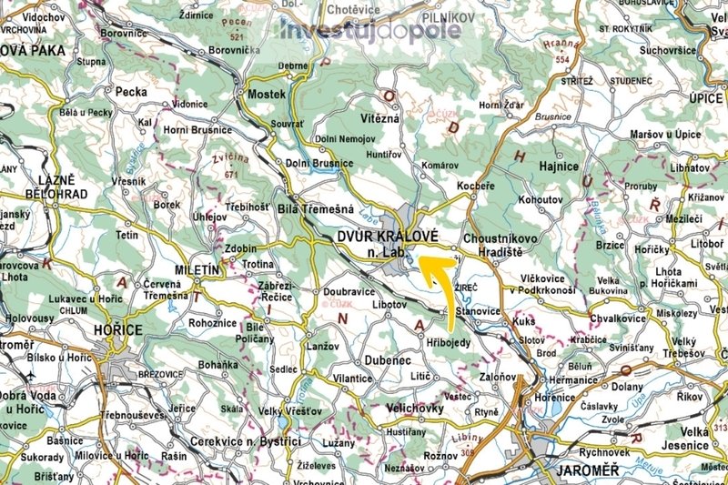 Prodej louky v k.ú. Dvůr Králové nad Labem