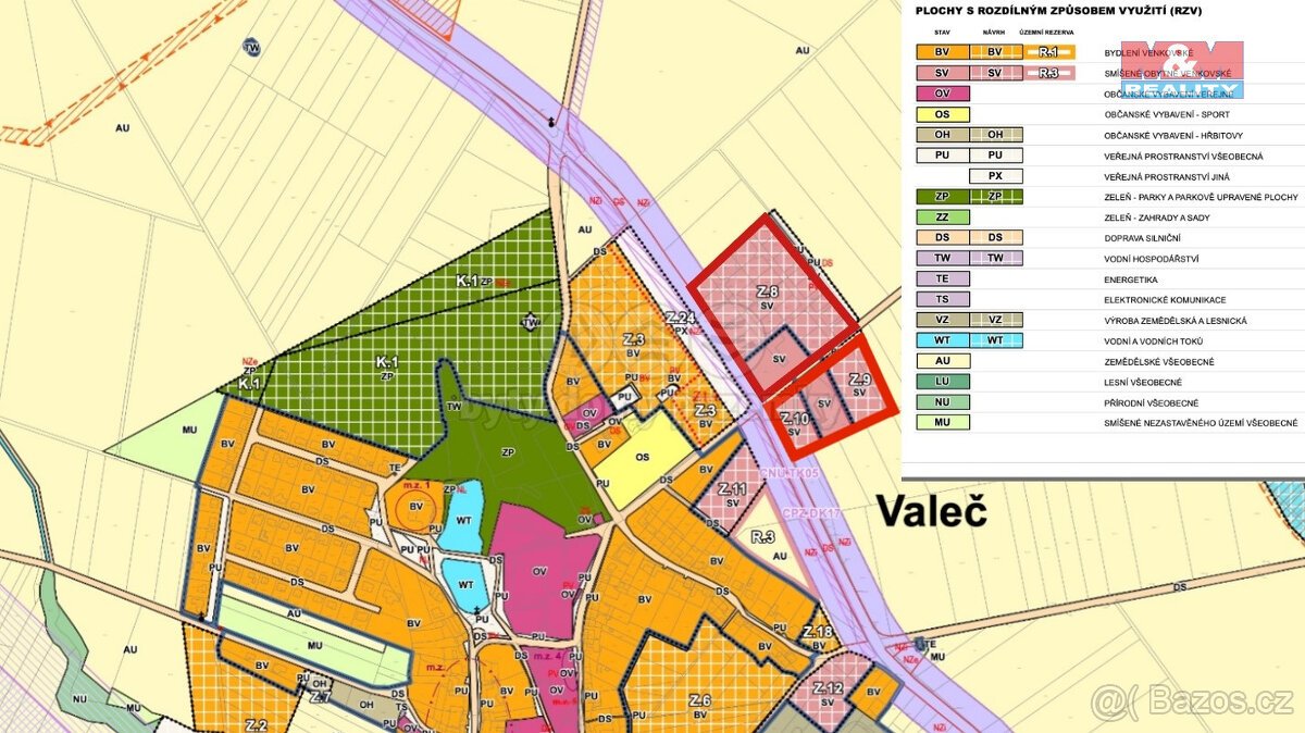 Prodej komerčního pozemku 875 m2, Valeč