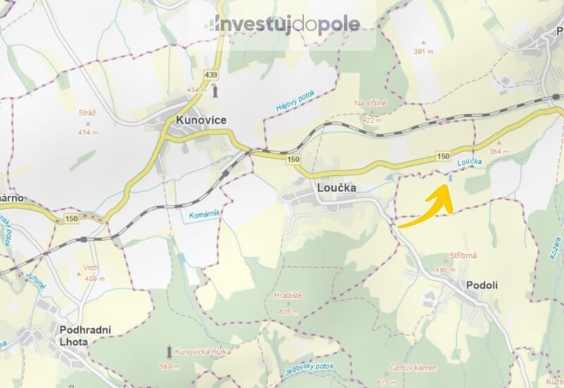 Prodej pole v k.ú. Police u Valašského Meziříčí