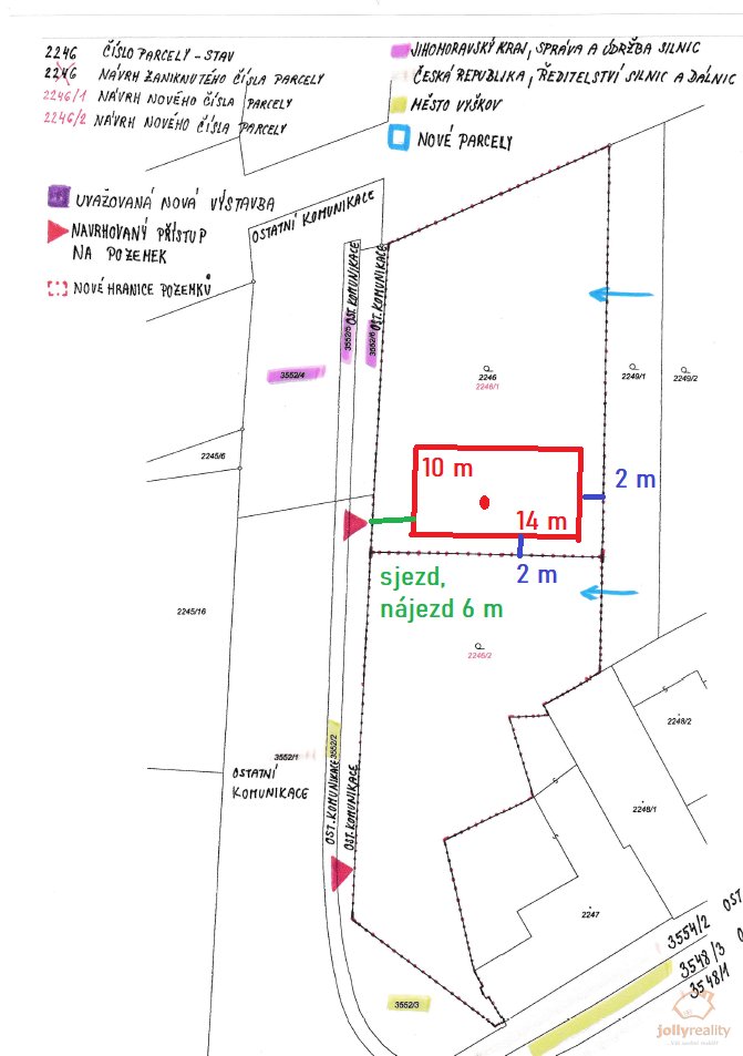 Prodej stavebního pozemku 799 m² - Vyškov - Nouzka