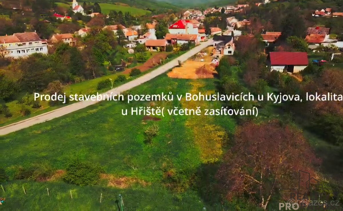 Prodej stavebního pozemku 861,5 m2 v Kyjově-Bohuslavicích, l