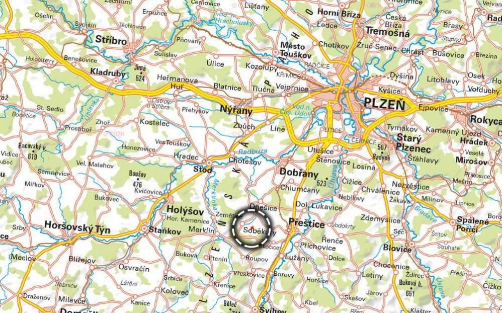 Zemědělská půda, prodej, Horušany, Soběkury, Plzeň jih