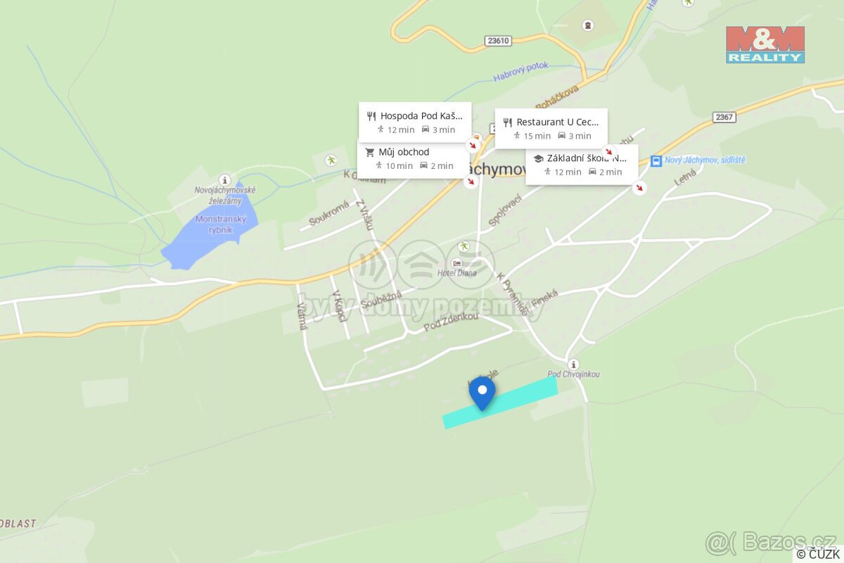 Prodej pozemku k bydlení, 9852 m², Nový Jáchymov