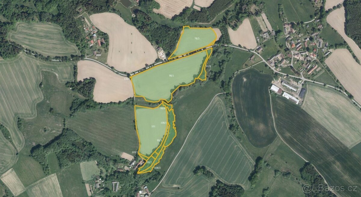 Zemědělská půda, prodej, Volichov, Krásná Hora, Havlíčkův Br