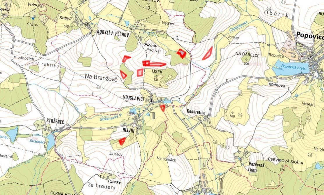 Zemědělská půda, prodej, Kobylí a Plchov, Bystřice, Benešov