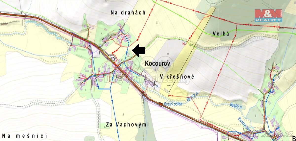 Prodej pozemku k bydlení, 1752 m², Kocourov