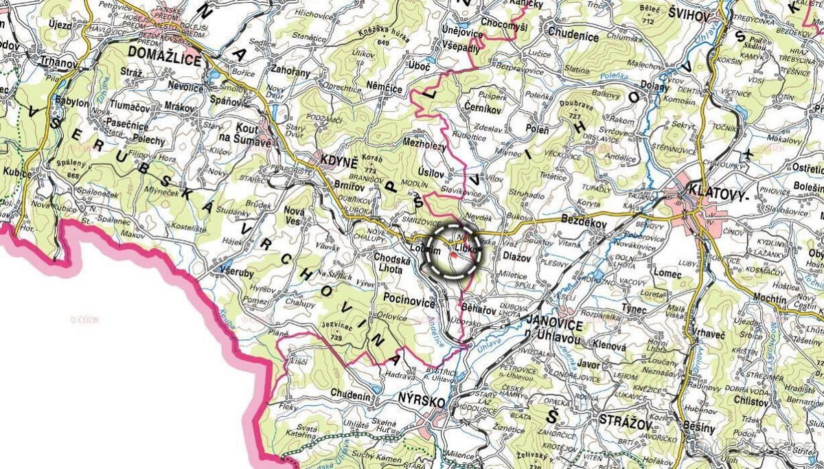 Pozemek, bydlení, prodej, Libkov, Domažlice