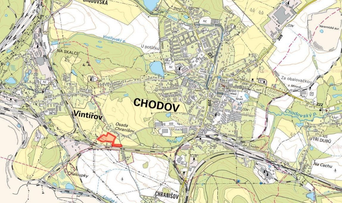 Pozemek, bydlení, prodej, Chodov, Sokolov