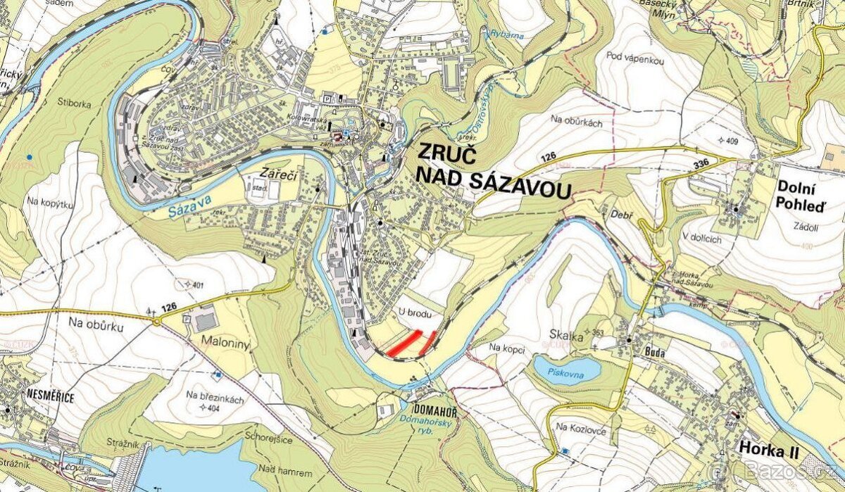 Pozemek, bydlení, prodej, Zruč nad Sázavou, Kutná Hora