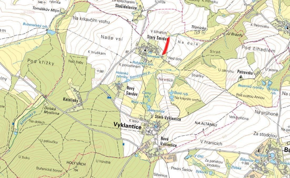 Pozemek, komerční, prodej, Starý Smrdov, Vyklantice, Pelhřim