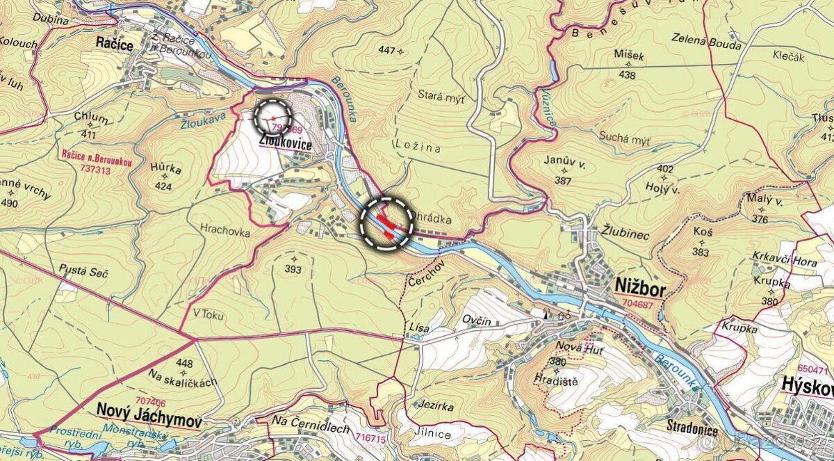 Louka, prodej, Žloukovice, Nižbor, Beroun