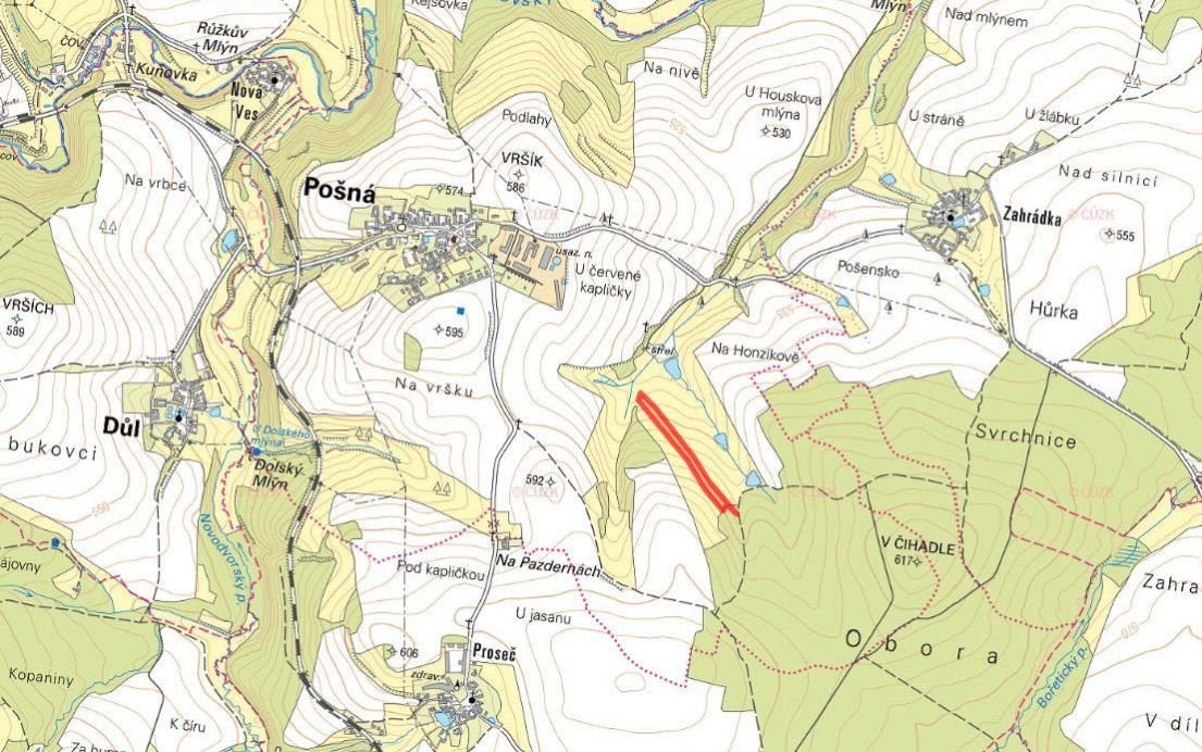 Zemědělská půda, prodej, Pošná, Pelhřimov