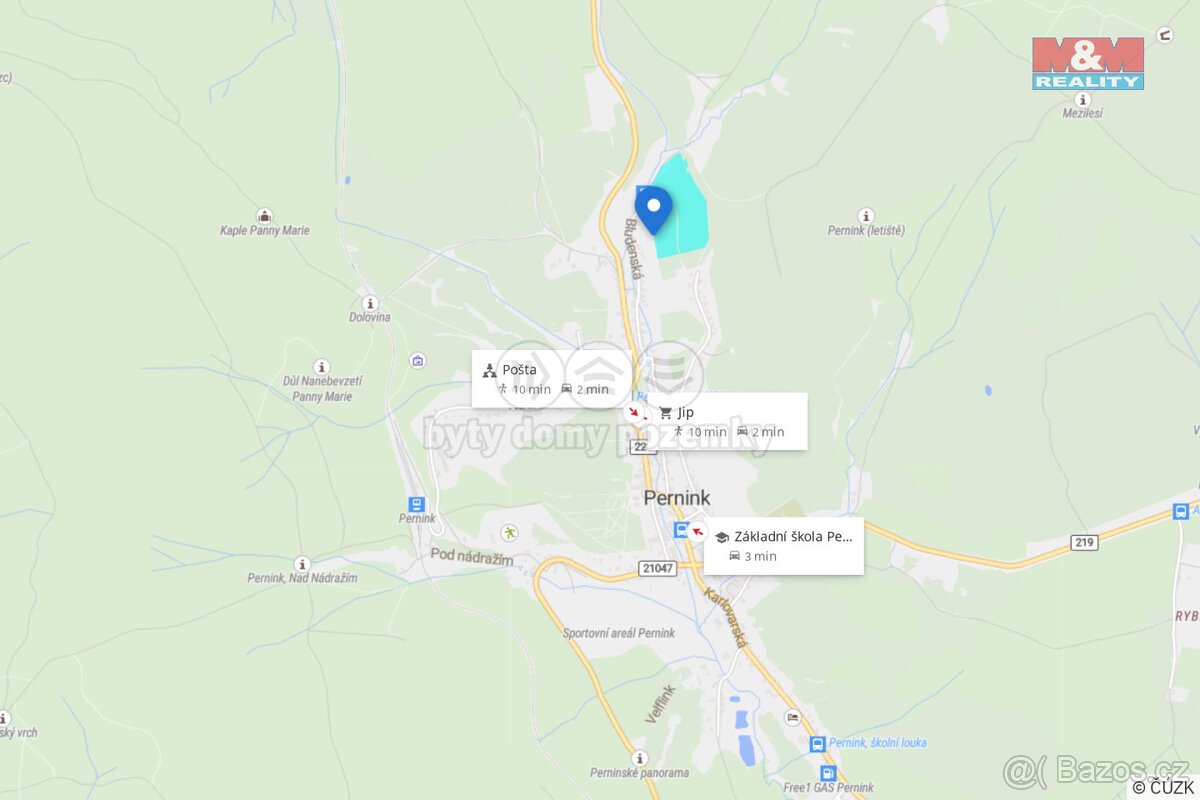 Prodej louky, 34345 m², Pernink