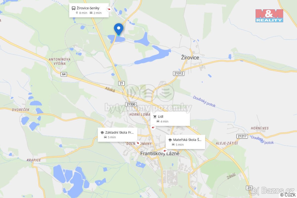 Prodej pozemku k bydlení, 4110 m², Seníky