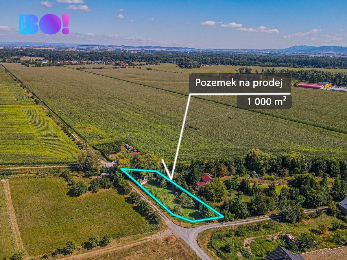 Prodej stavebního pozemku 1000 m², Trávník, Kroměříž
