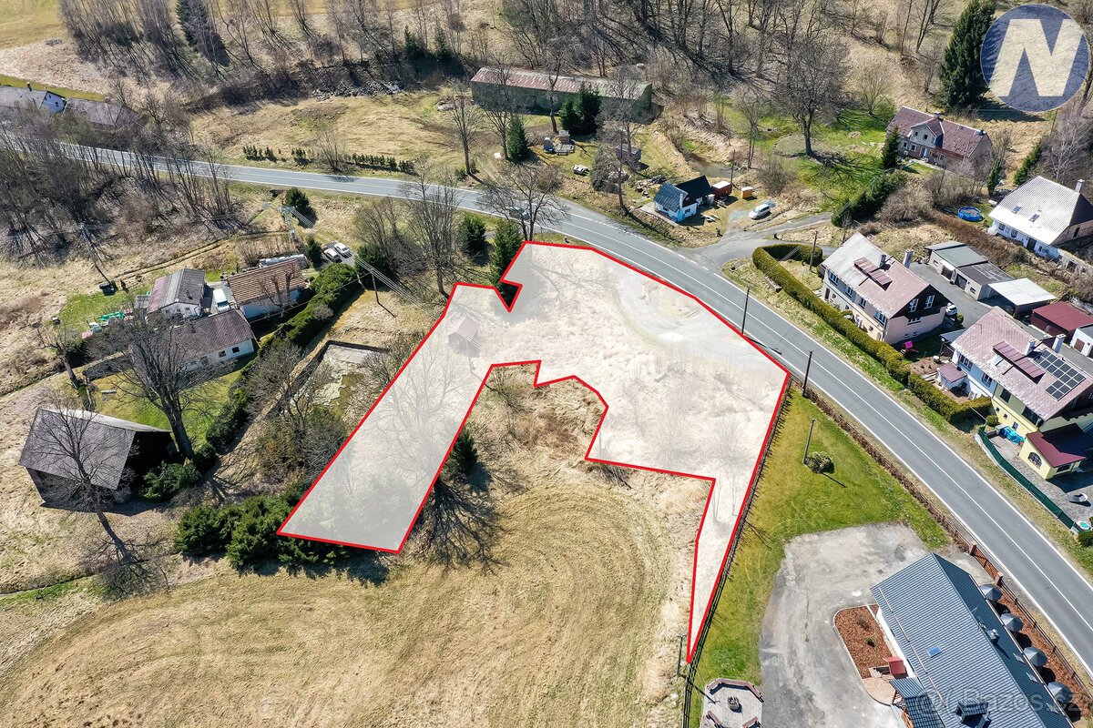 Stavební pozemek 2 432 m² na Šumavě – Jesení u Čachrova