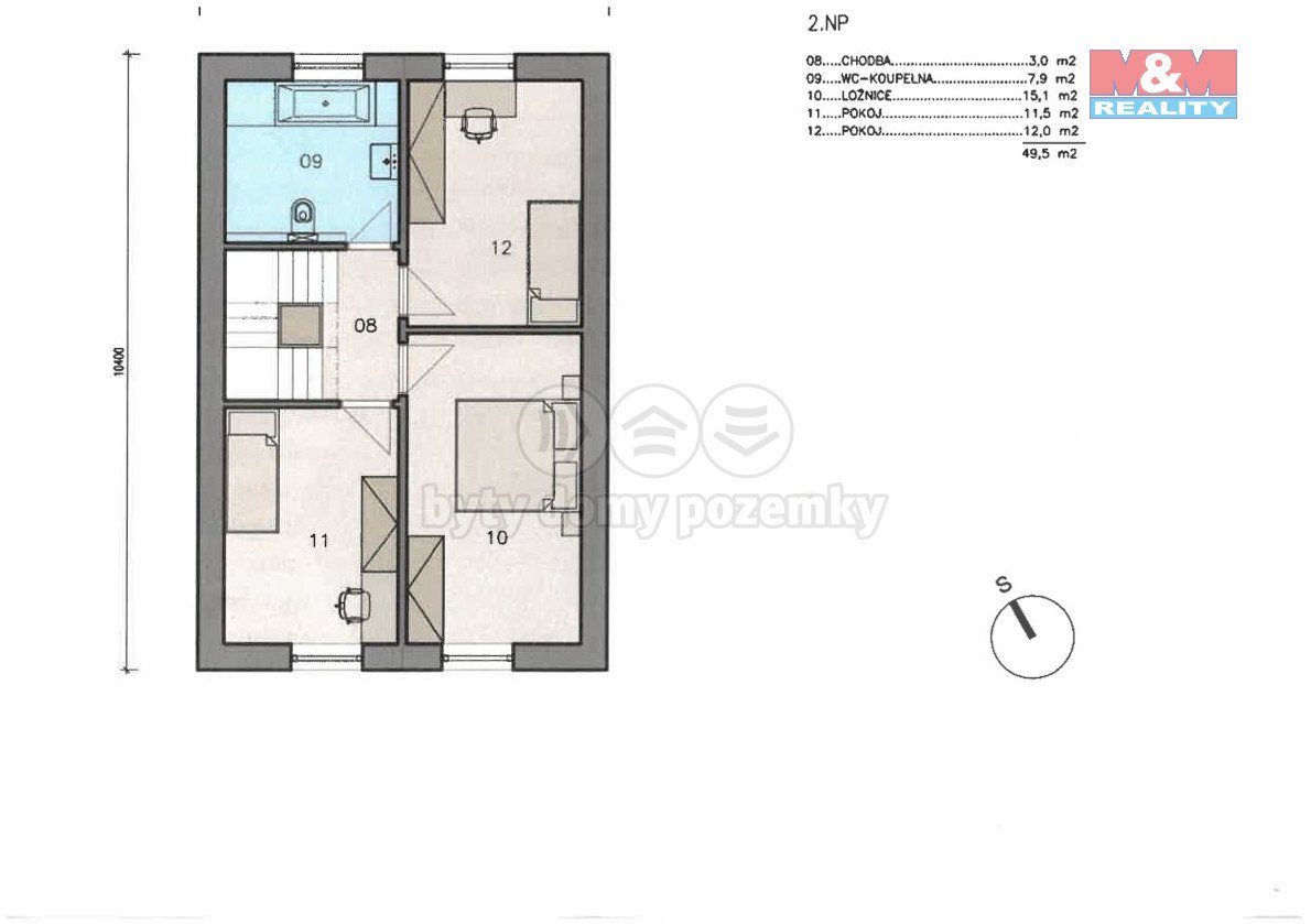 Prodej pozemku k bydlení 1076 m2, Služátky, Světlá n/Sázavou