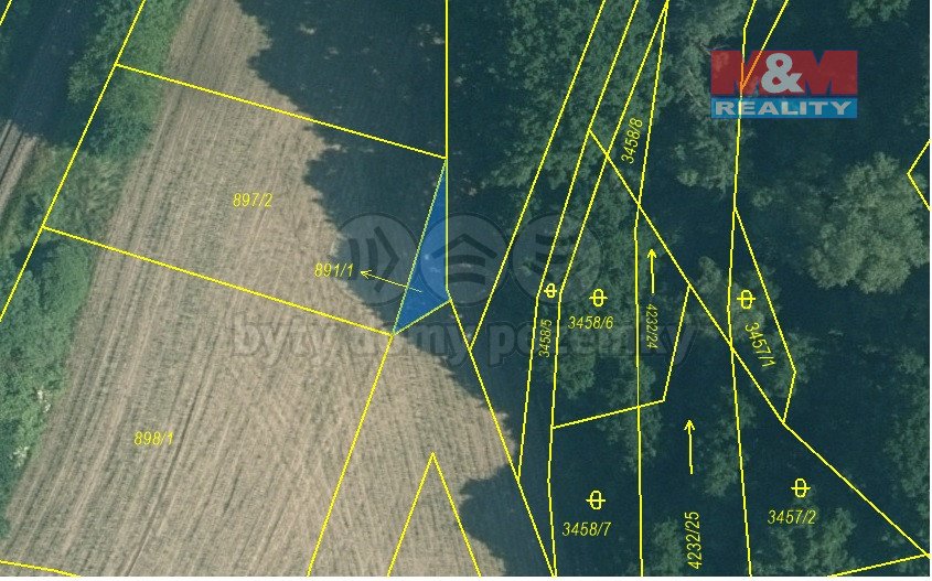 Prodej 1/6 podílu zemědělských pozemků, 52395 m², Frahelž