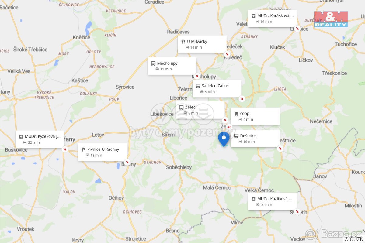 Prodej pole, 22965 m², Měcholupy
