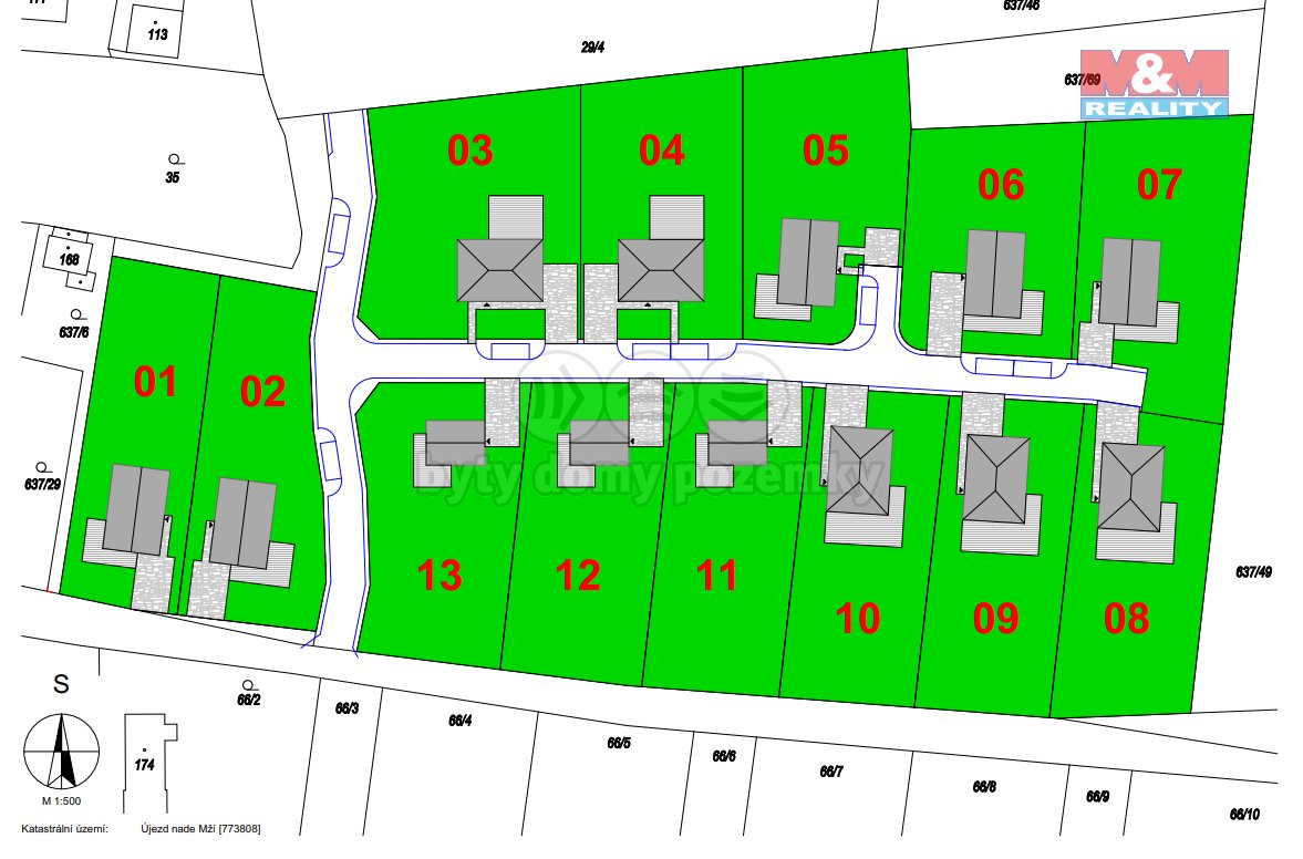 Prodej pozemku k bydlení, 1080 m², Újezd nade Mží
