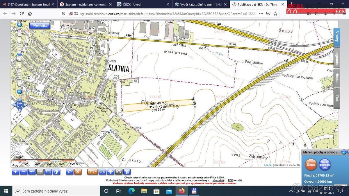 Prodej pozemků  Šlapanice-Bedřichovice  32054 m²