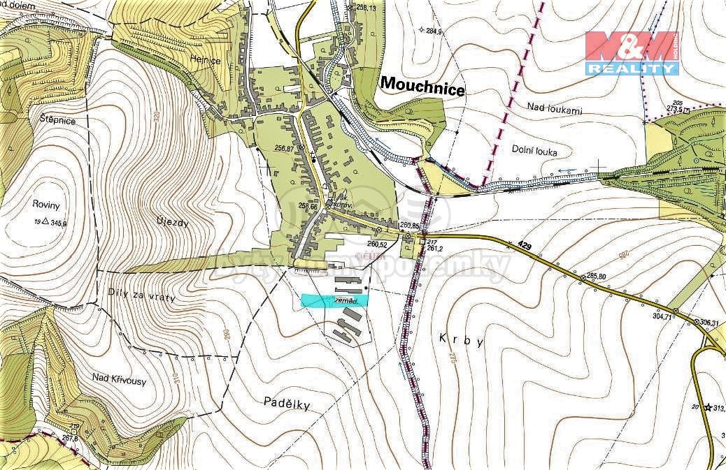 Prodej komerčního pozemku, 5736 m², Mouchnice