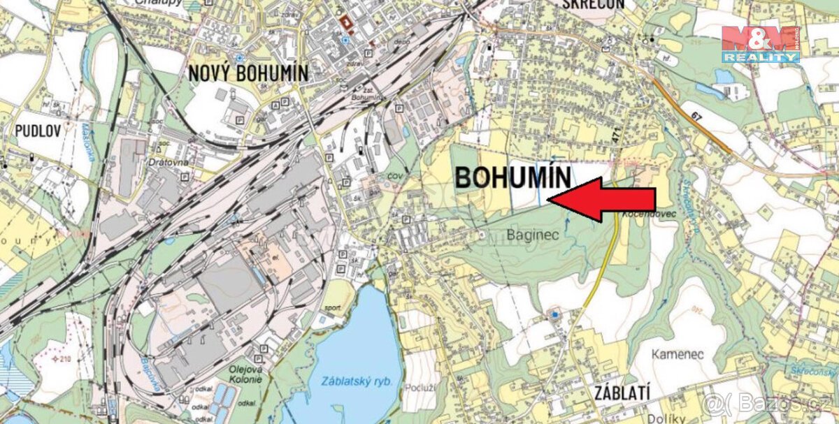 Prodej vodní plochy, 1113 m², Bohumín - Záblatí