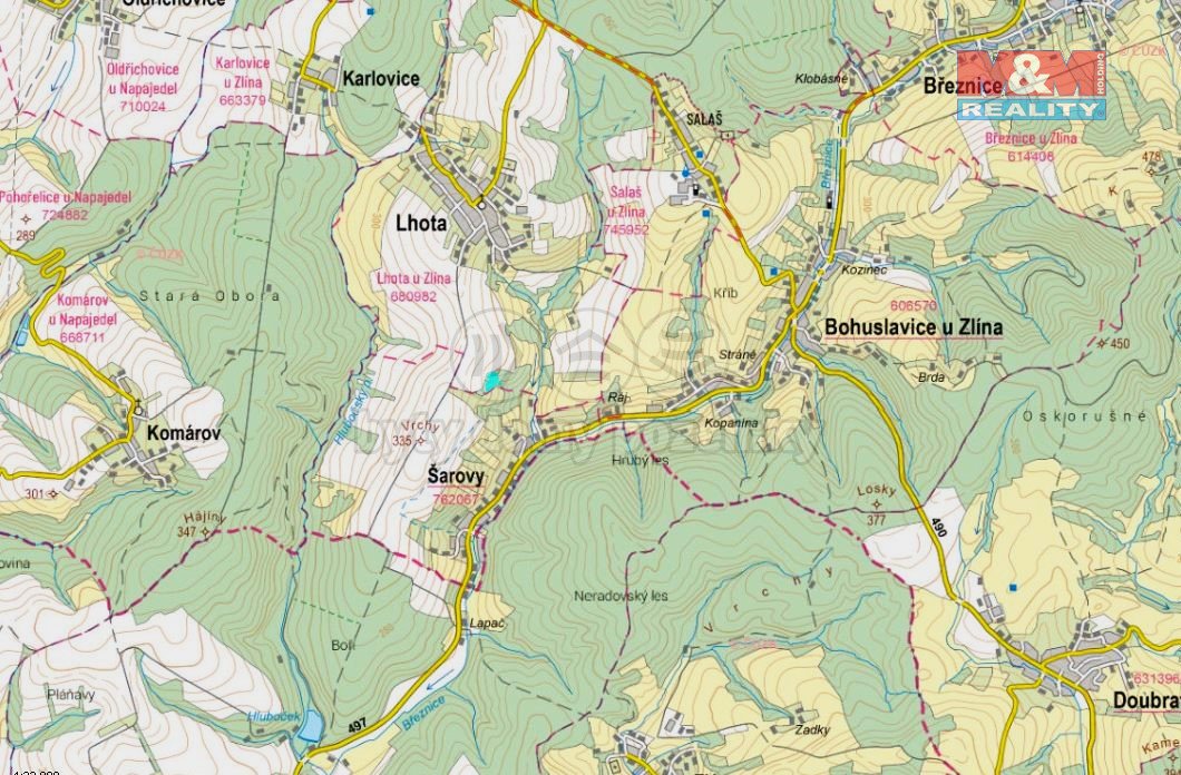 Prodej lesa, 9823 m², Lhota u Zlína