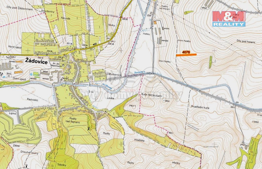 Prodej pole, 819 m², Ježov