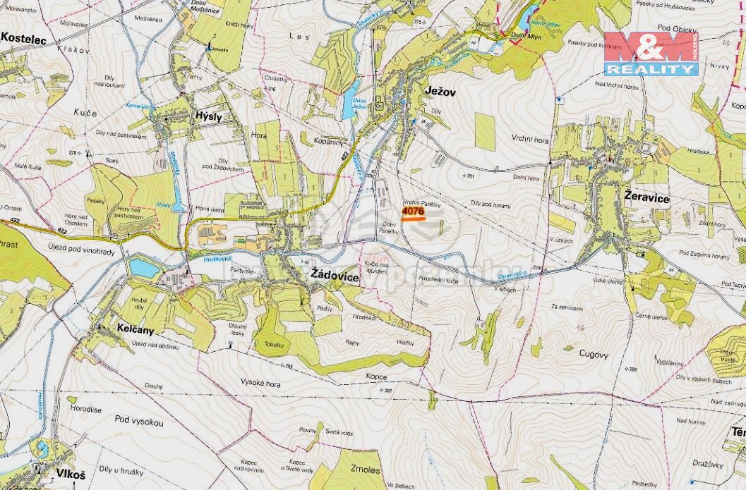 Prodej pole, 819 m², Ježov
