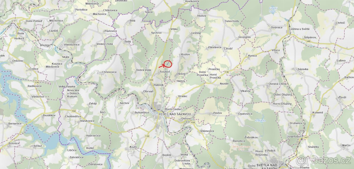 Prodám lesní pozemek v k.ú. Souboř