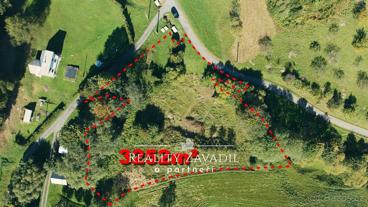 Prodej stavebního pozemku 1325m², Vsetín - Horní Jasenka