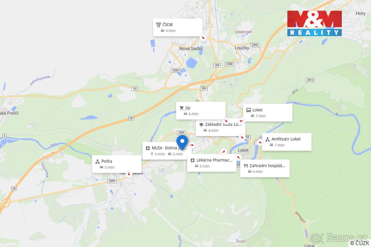 Prodej pozemku k bydlení, 993 m², Loket