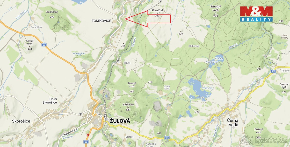 Prodej pozemku k bydlení, 1298 m², Žulová