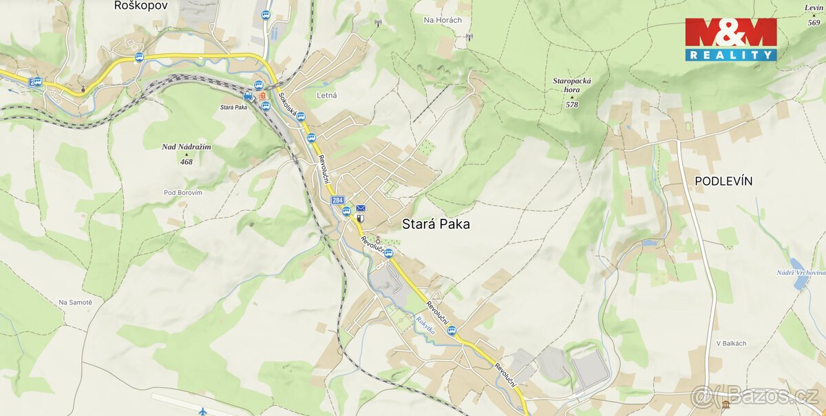 Prodej komerčního pozemku, 543 m², Stará Paka