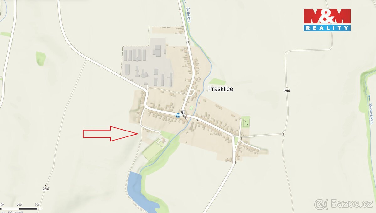 Prodej pozemku k bydlení, 734 m², Prasklice