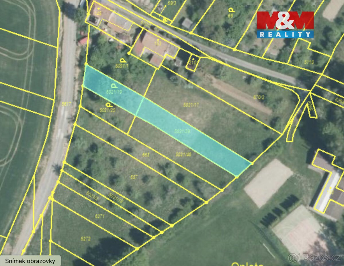 Prodej pozemku k bydlení, 734 m², Prasklice