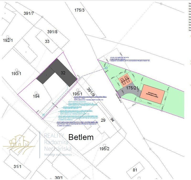 Prodej stavebního pozemku 1900 m² – Betlém, Samšina – výhled