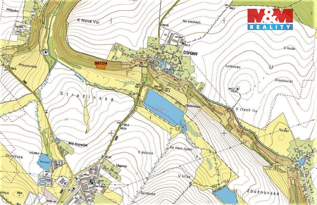 Prodej louky, 2985 m², Skuteč