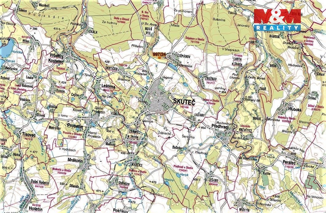 Prodej louky, 2985 m², Skuteč