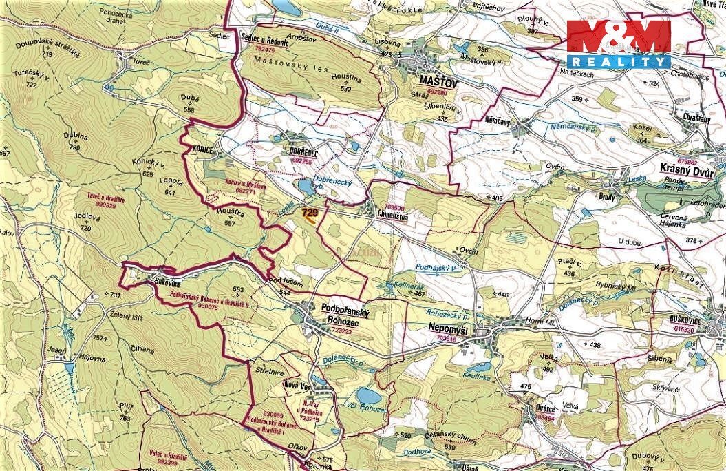 Prodej louky, 1385 m², Mašťov-Dobřenec