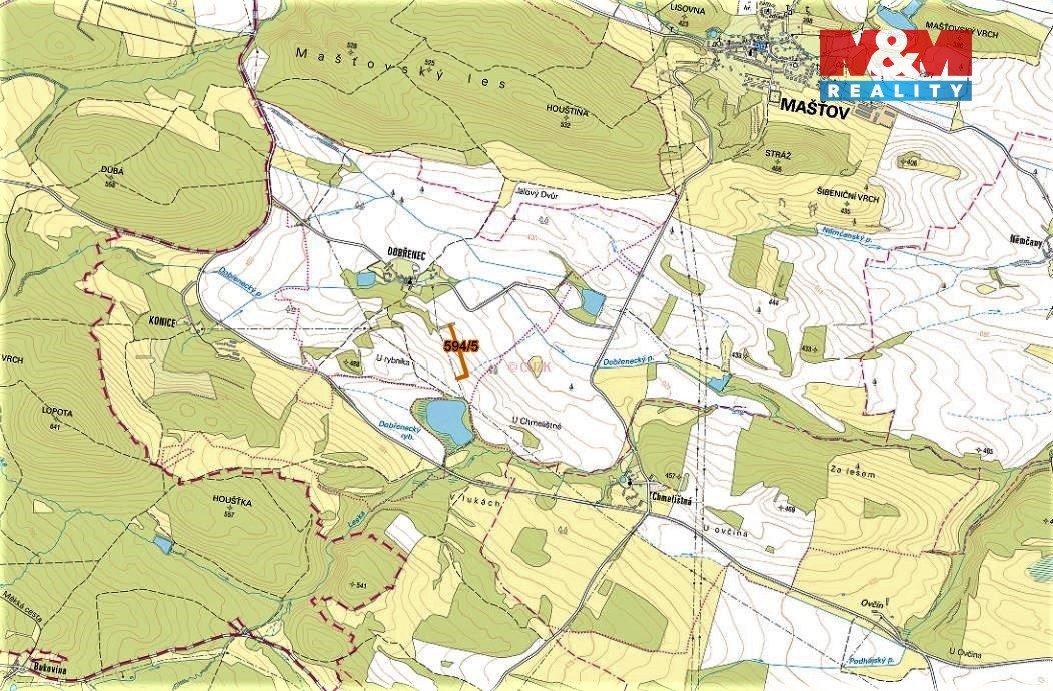 Prodej louky, 2645 m², Mašťov-Dobřenec