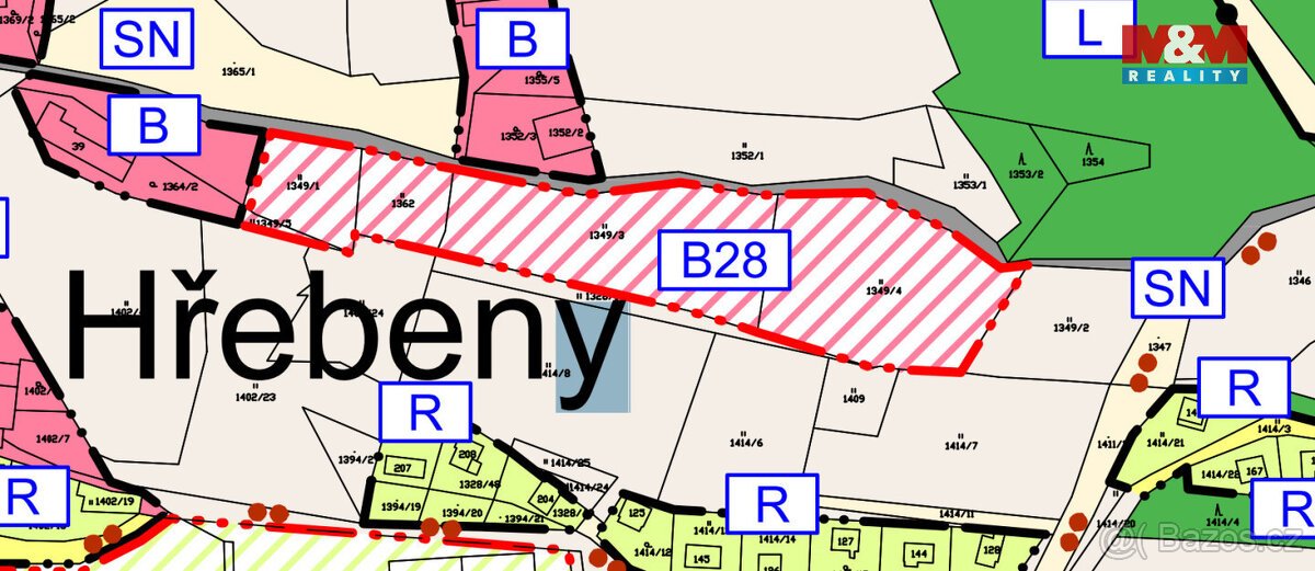 Prodej pozemku, 1512 m², Milešov, Hřebeny