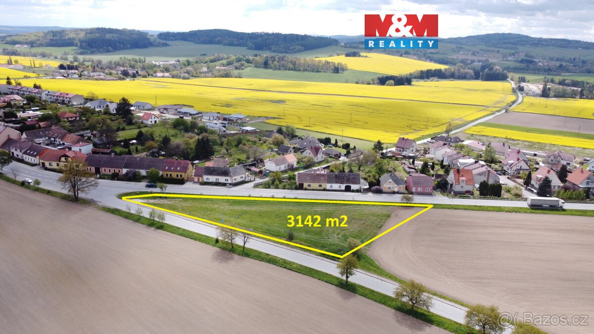 Prodej komerčního pozemku, 3142 m², Záhoří